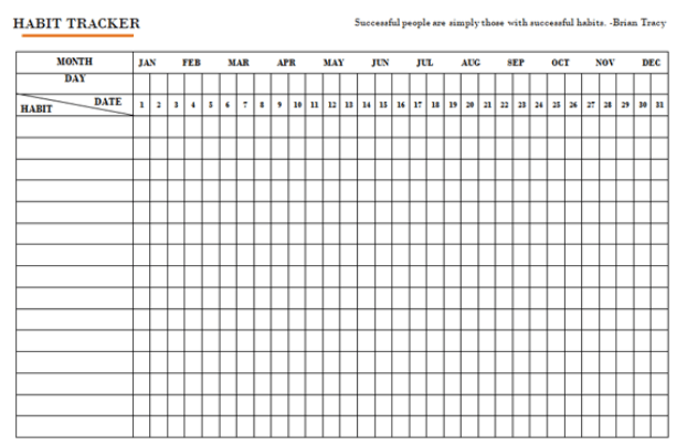 Free Printable:Jaow8kxnxvc= Habit Tracker Printable