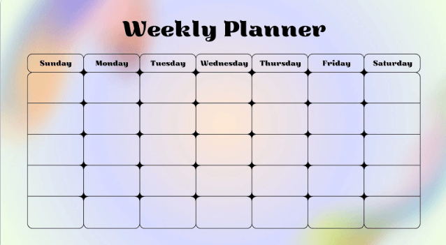 Free Printable:K2tedkccoqm= Weekly Calendar Printable